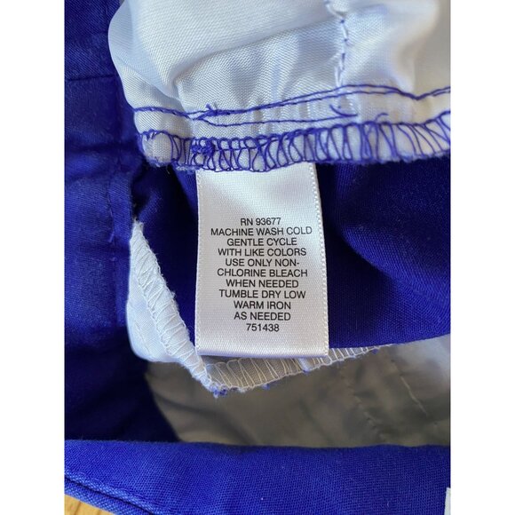Liz Claiborne Womens Petite Royal Blue Stretch Cropped Pants Size 8P cotton - Picture 5 of 8
